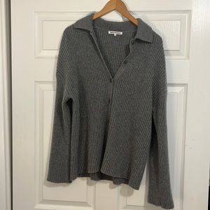 Reformation Fantino Cashmere Collared Cardigan